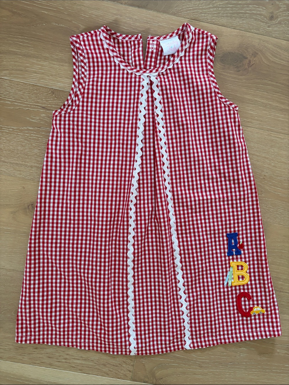 Stitchy Fish back to school dress size 7 girls